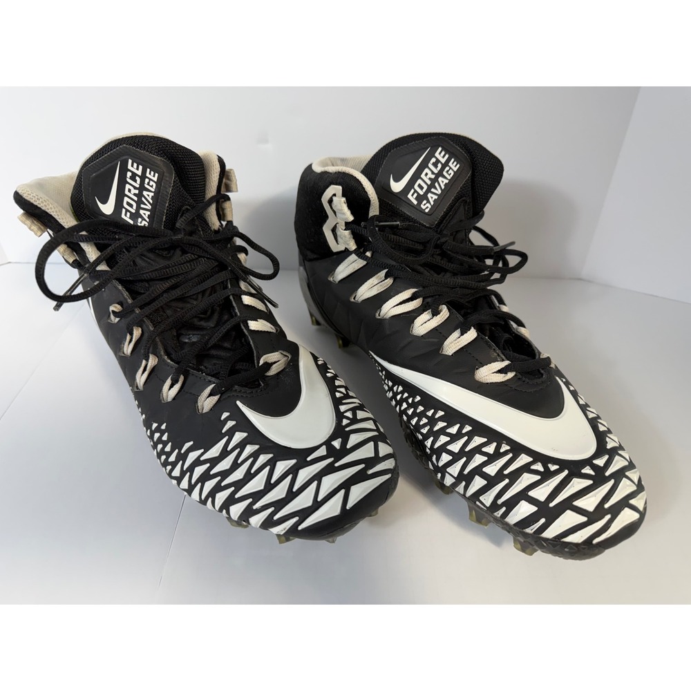 Nike Force Savage Pro TD Football Cleats Men 13 Wide Black White AO2883-010